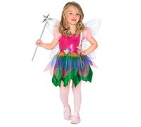 Widmann Rainbow Fairy (Dress, Wings) (128 cm / 5-7 Years) Rainbow