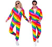 Widmann Rainbow Party Fashion Tracksuit (Jacket, Pants) (L) Rainbow