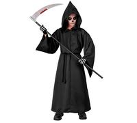 Widmann Reaper (Hooded Robe, Belt) (140 cm / 8-10 Years) Black
