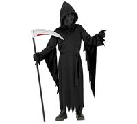 Widmann Reaper (Hooded Robe With Faceless Mask, Belt) (116 cm / 4-5 Years) Black