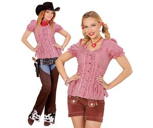 Widmann Red Chequered Blouse (M) Red