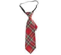 WIDMANN "RED TARTAN NECKTIE" -, Taille unique | Cravate à motif écossais pour costumes écossais, des Highlands et traditionnels, carnaval et soirées à thème