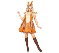 Widmann Reindeer (Dress With Petticoat, Headpiece) (XS) Brown