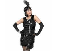 W WIDMANN MILANO Party Fashion - Costume Charleston flapper des années 20, robe, bandeau avec plume, showgirl