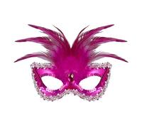 Widmann Rose métallique Masque pour les yeux avec des plumes