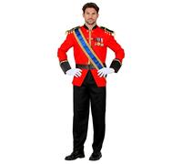 Widmann Costume de prince pour homme – tenue d'uniforme royal, ensemble 4 pièces pour carnaval