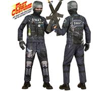 Widmann S.W.A.T. Fast Costume (Jacket, Pants, Gloves, Mask) (128 cm / 5-7 Years)