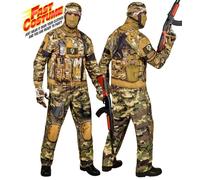 Widmann S.W.A.T. Fast Costume (Jacket, Pants, Gloves, Mask) (164 cm / 14-16 Year