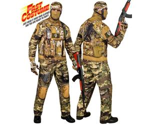 Widmann S.W.A.T. Fast Costume (Jacket, Pants, Gloves, Mask) (164 cm / 14-16 Year