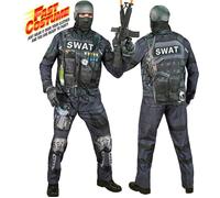 Widmann S.W.A.T. Fast Costume (Jacket, Pants, Gloves, Mask) (XXL) Blue