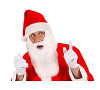 Widmann Chapeau Père Noël avec barbe en peluche