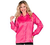 W WIDMANN MILANO Party Fashion - Chemisier en Satin pour Femmes, Chemise pour Femmes pour soirée à thème années 70, Disco Fever, Carnaval