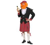W WIDMANN MILANO Party Fashion - Costume écossais, veste, jabot, kilt, lacets pour bas, chapeau, carnaval