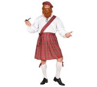 Widmann Costume écossais Party Fashion – veste, jabot, kilt, chapeau, lacets pour bas, carnaval