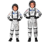 Widmann S.r.l. Déguisement Astronaute Argenté – Combinaison et casque – 128 cm (5-7 ans)