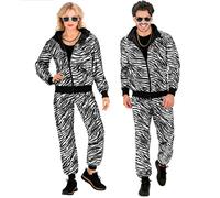 Widmann Silver Metallic Animalier Party Fashion Tracksuit (Jacket, Pants) (XL) S