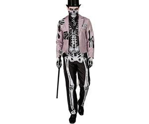 Widmann Skelegroom (Tailcoat With Vest, Pants, Face Mask) (S) Grey