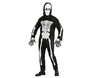 Widmann Skeleton (Hooded Dress, Thigh High Leggings) (L) Black