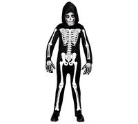 Widmann Skeleton (Hooded Jumpsuit) (140 cm / 8-10 Years) Black