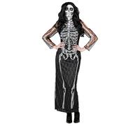 W WIDMANN MILANO Party Fashion - Costume de squelette pour femme | Robe en dentelle, mariée morte, pour le carnaval, Halloween et les événements d'horreur