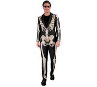 Widmann Skeleton Party Fashion Suit (Jacket, Pants) (XL) Black