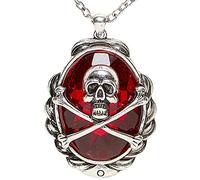 WIDMANN "SKULL & CROSS BONES RED GEM NECKLACE" -