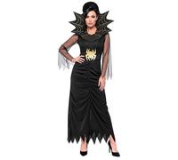Widmann Spiderlady (Dress, Belt With Stand-Up Collar) (XL) Black