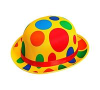 WIDMANN SRL Chapeau Melon Clown en Satin pour Adultes, Calotte et Capuches de Chapeaux, Multicolore, wdm03119