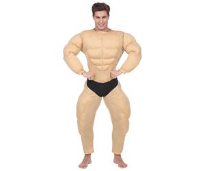 Widmann Super Beer Man (Muscle Overalls With Cape, Can Holster Belt, Cap) (XXL)