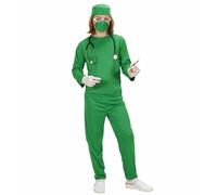 Widmann Surgeon (Coat, Pants, Cap, Face Mask) (140 cm / 8-10 Years) Green