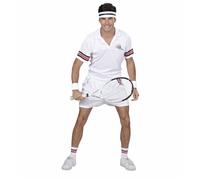 Widmann Milano – Costume joueur de tennis – T-shirt, pantalon, bandeau à transpiration – Taille S