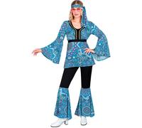 Widmann The 60s Fashion - Blue Mandala (Shirt, Pants, Headband) (XL) Turquoise /