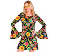 Widmann The 60s Fashion - Colorful Flowers (Dress) (S) Black