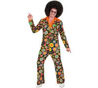 Widmann The 60s Fashion - Colorful Flowers (Jacket, Pants) (M) Black