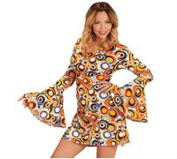 Widmann Déguisement robe Hippie psychédélique femme S Multicolore (08891)