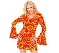 W WIDMANN MILANO Party Fashion - Costume Robe des années 70, Hippie, Reggae, Flower Power, Disco Fever, Costumes de carnaval