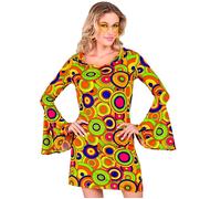 Widmann The 70s Groovy Style - Yellow Circles (Dress) (XS) Yellow