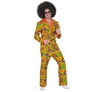 W WIDMANN MILANO Party Fashion - Costume années 70 costume, veste et pantalon, Hippie, Reggae, Flower Power, Disco Fever, Costumes de carnaval