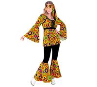 Widmann The 70s Groovy Style - Yellow Circles (Shirt, Pants, Headband) (S) Yello