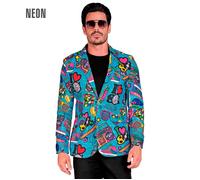 Widmann The 80s Party Fashion Jacket (Jacket) (XL) Turquoise / Light Blue