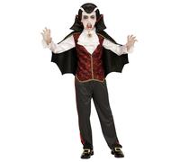 Widmann Vampire (Vest With Shirt And Jabot, Pants, Cape) (128 cm / 5-7 Years) Di