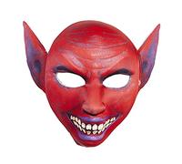 Widmann vd-wdm05706 Masque en Tissu Demi Visage Diable, Rouge, Taille Unique