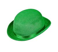 WIDMANN Velvet "ST. PATRICK'S DAY BOWLER" - | Chapeau en velours vert, accessoire pour le carnaval et les soirées à thème