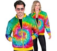 W WIDMANN MILANO Party Fashion - Party Fashion Bomber, veste à paillettes, gilet, tenue de fête, disco, imprimé animalier