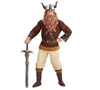 Widmann Milano Costume Viking Velkan – Barbare, Guerrier – Homme L Marron