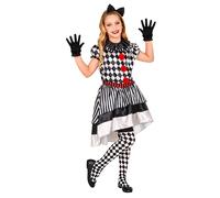 Widmann Vintage Clown (Dress With Ruff, Bow Headband, Gloves) (158 cm / 11-13 Ye