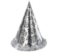 WIDMANN W WIDMANN NEW YEAR CONE HAT W FRINGE SILVER