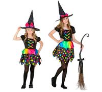 Déguisement sorcière coloré - Fille - 4/5 ans (104 à 110 cm) WIDMANN G