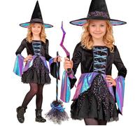 Widmann Witch (Dress, Hat) (140 cm / 8-10 Years) Different Colors