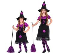 Widmann Witch (Dress With Crinoline Underskirt, Hat) (128 cm / 5-7 Years) Differ